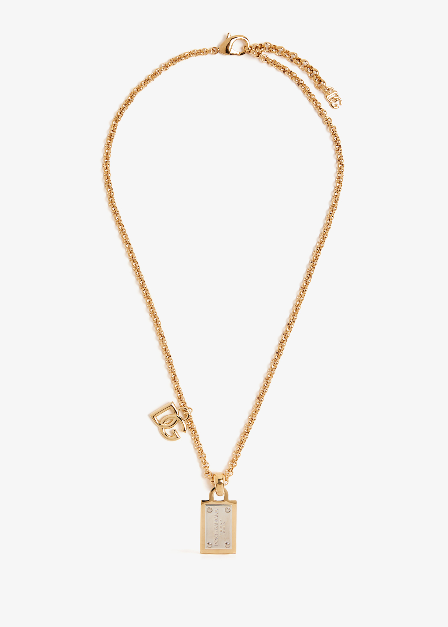 

DG logo tag necklace, Gold