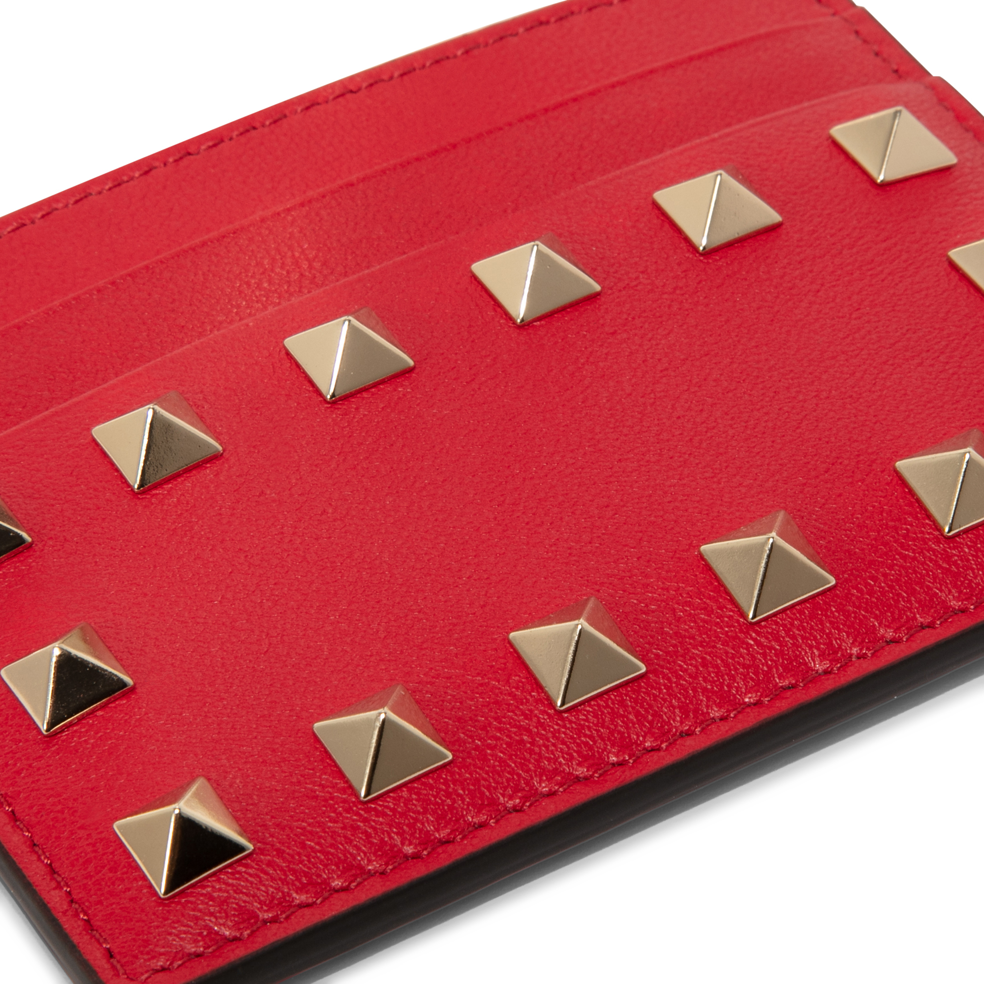 

Rockstud cardholder, Red