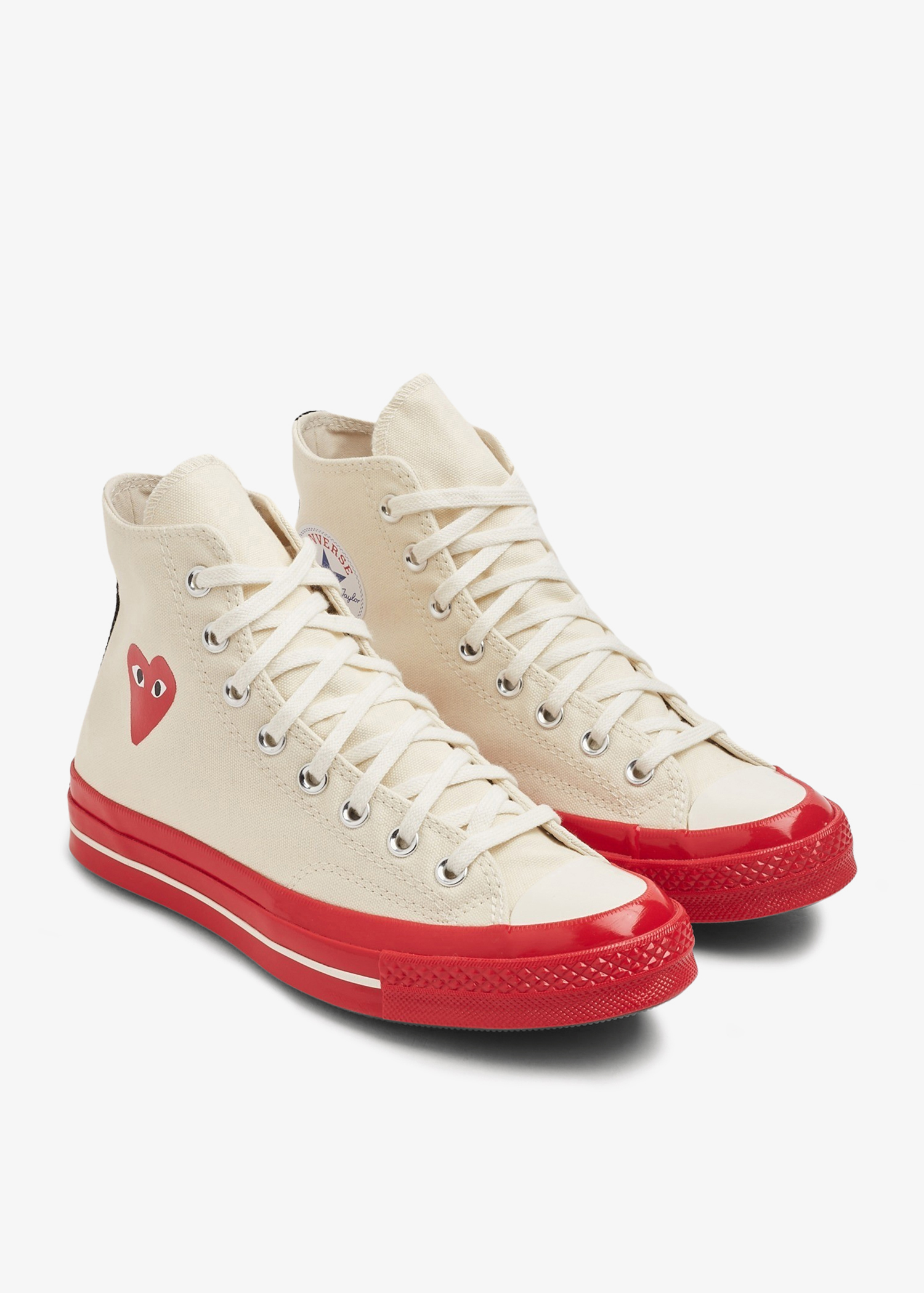 Comme des garcons high top best sale canvas sneakers