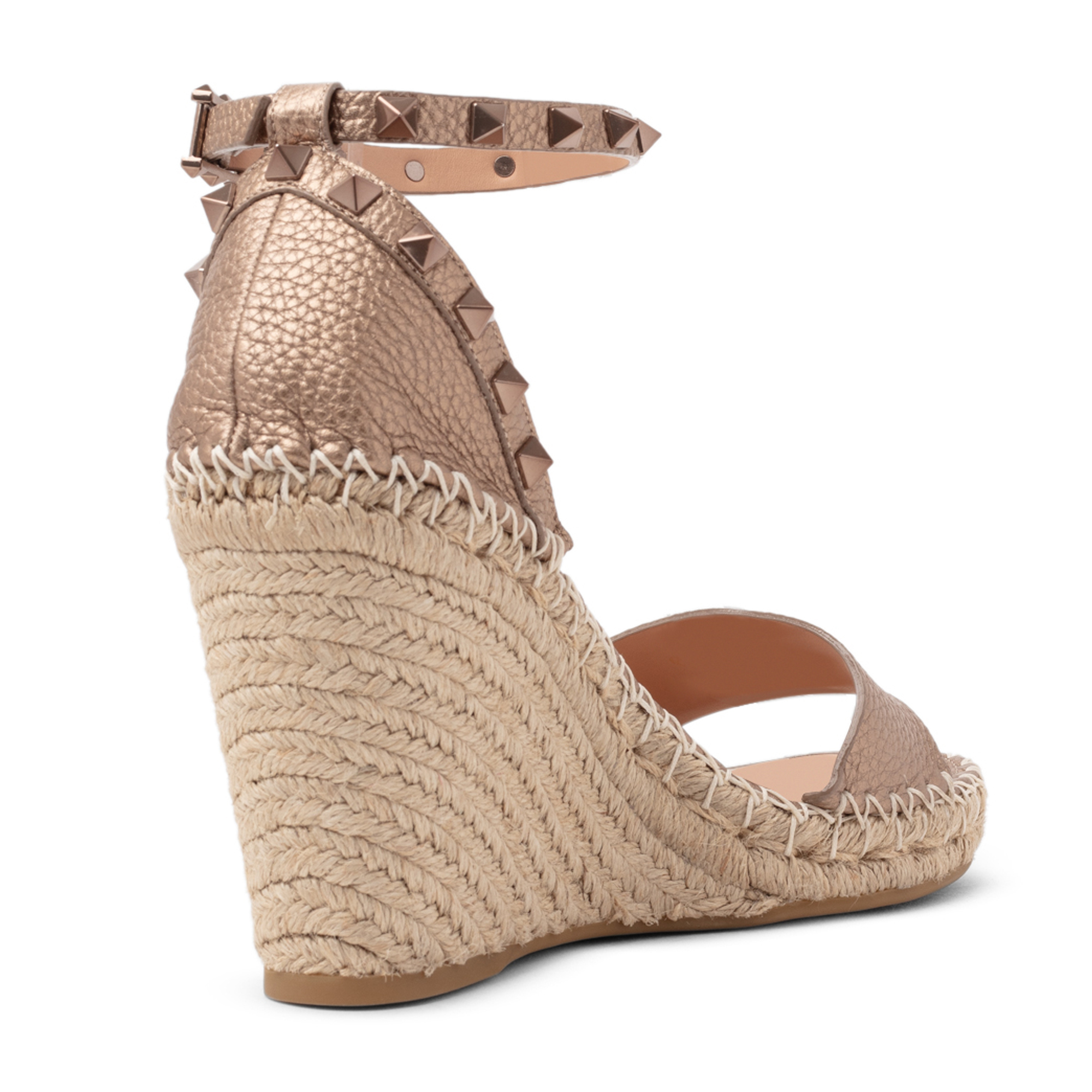 

Rockstud Double espadrilles, Metallic