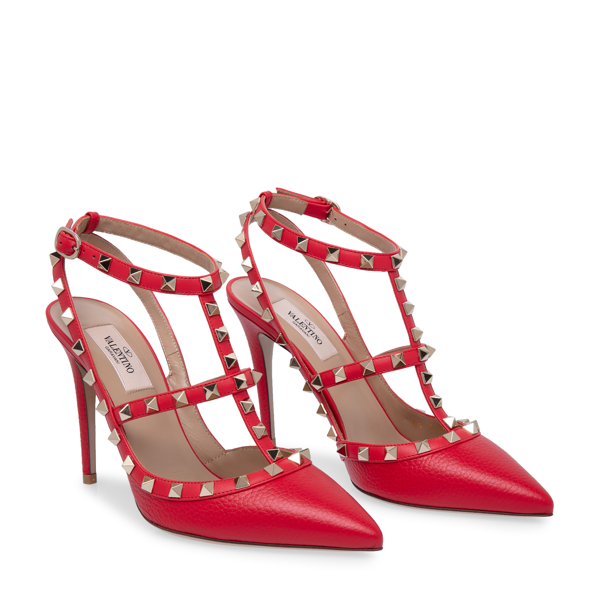 

Rockstud pumps, Red