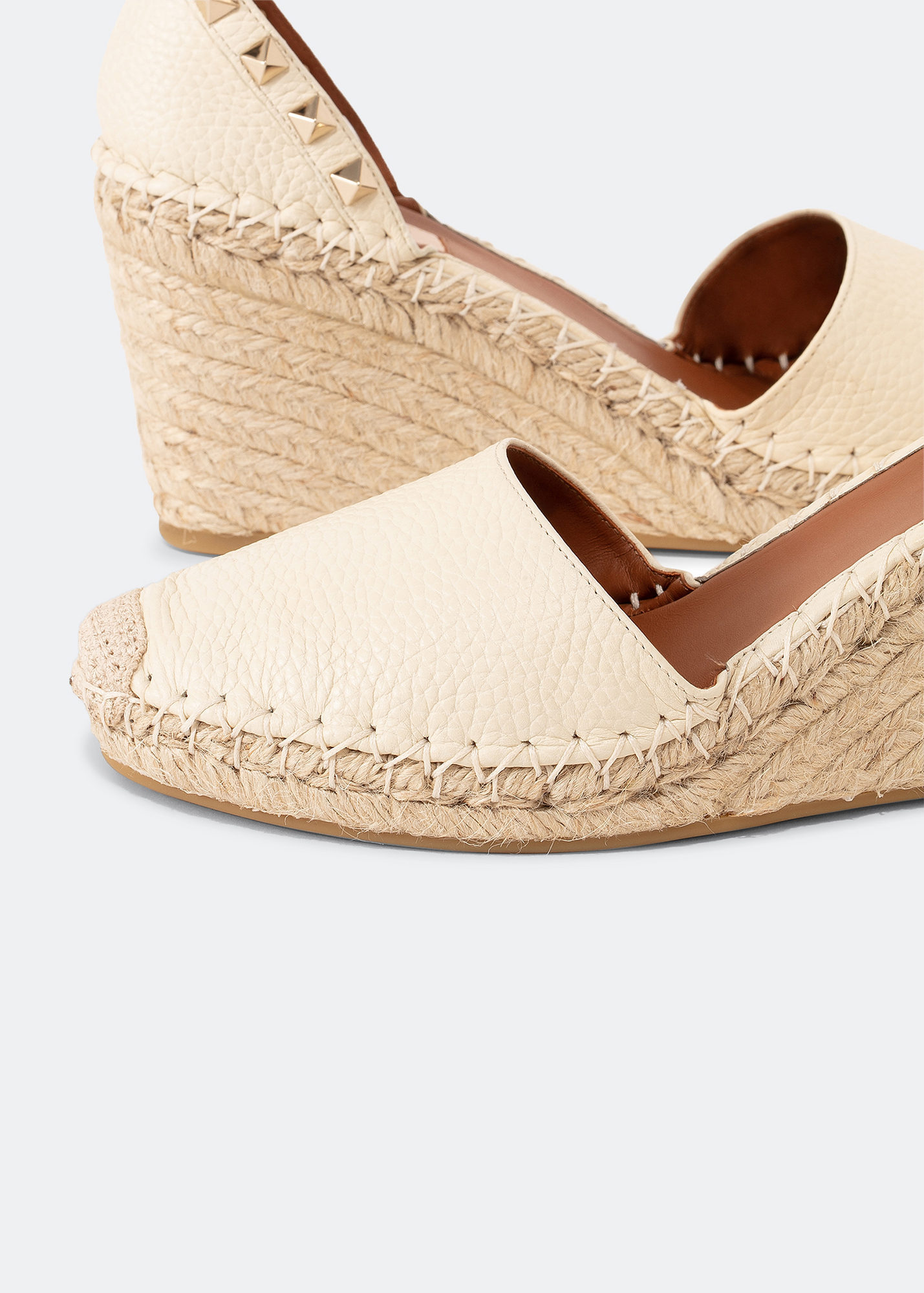 

Rockstud Double espadrilles, White