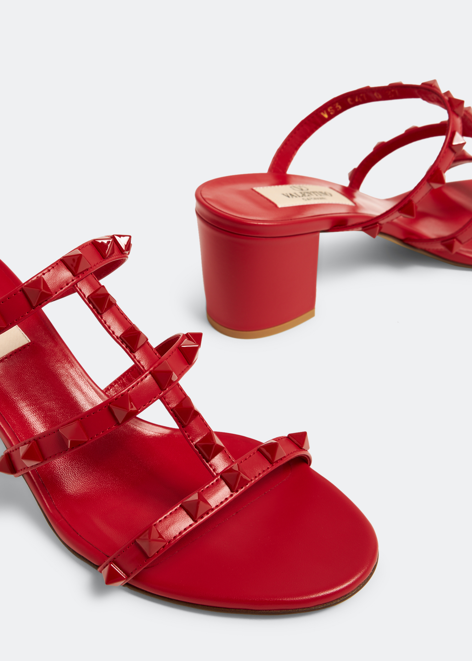 Red best sale valentino sandals