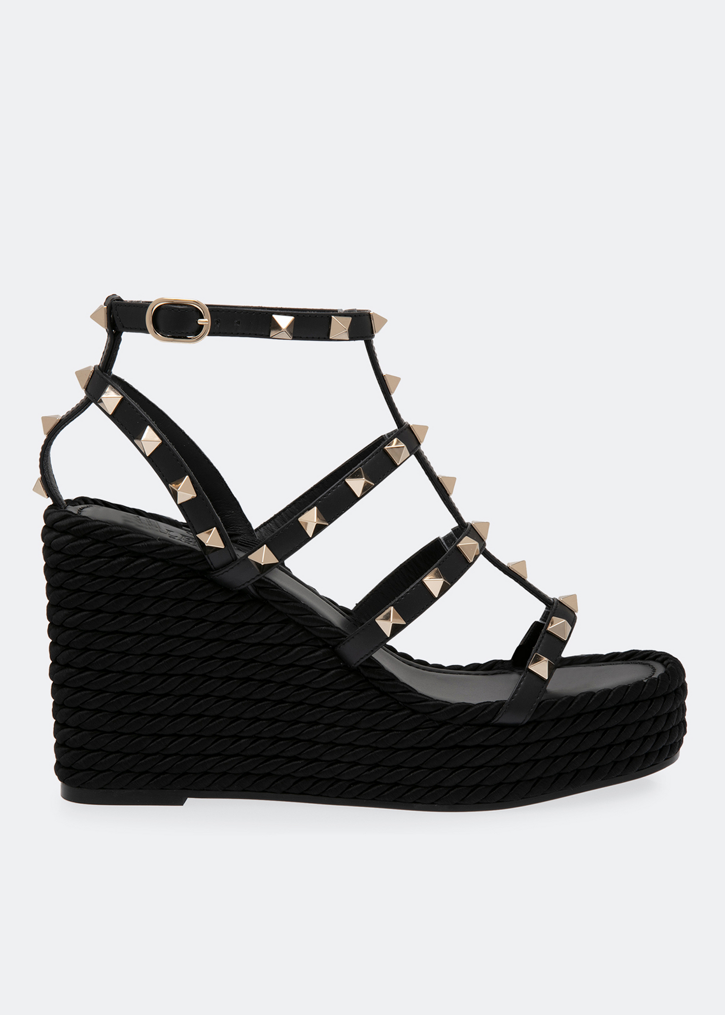 Valentino Black Mena Espadrille Wedge selling Sandal Size 5.5