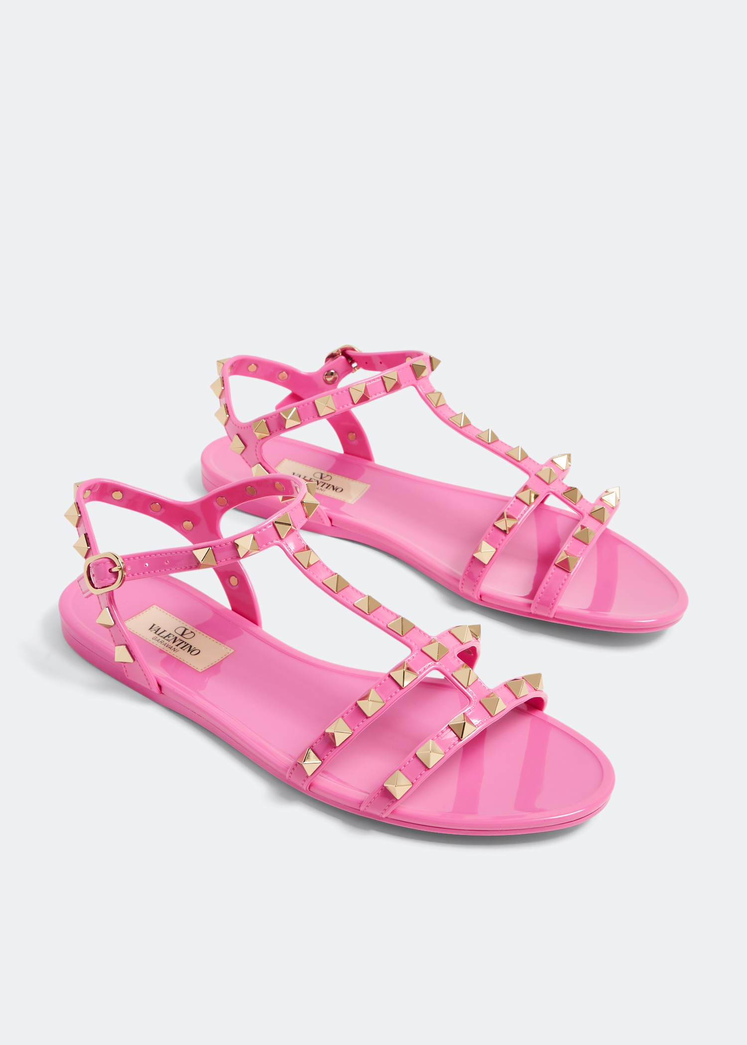 Valentino Garavani Rockstud rubber sandals for Women - Pink in UAE