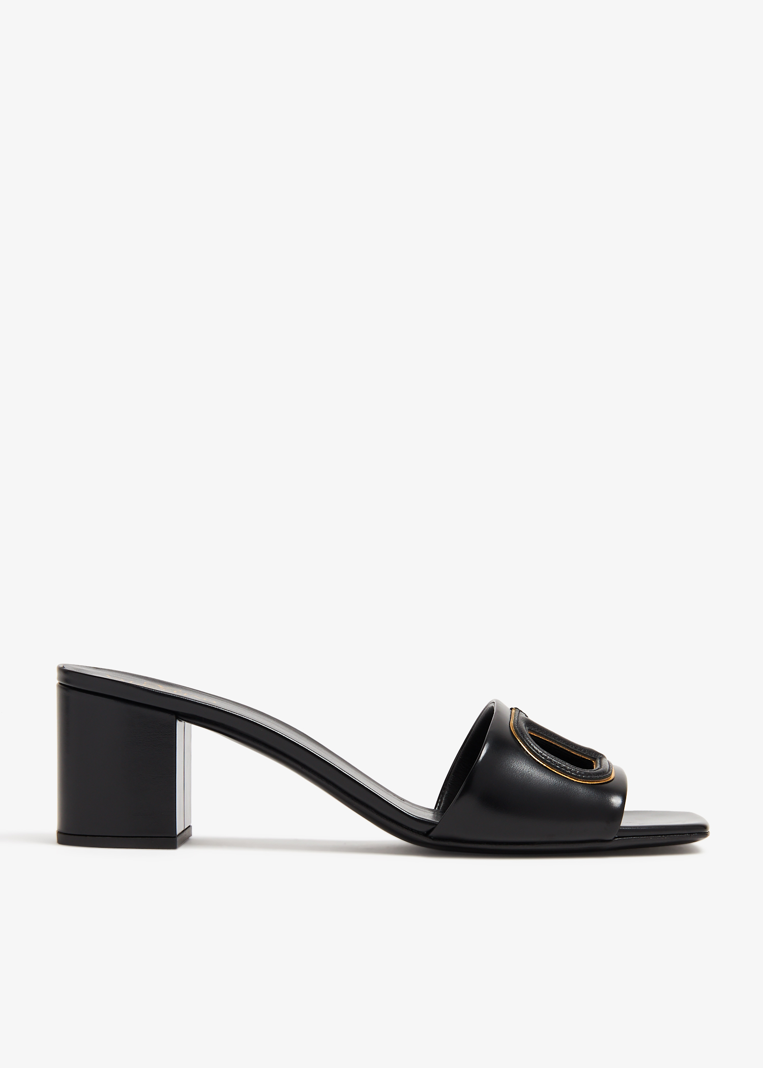 

VLogo cut-out sandals, Black