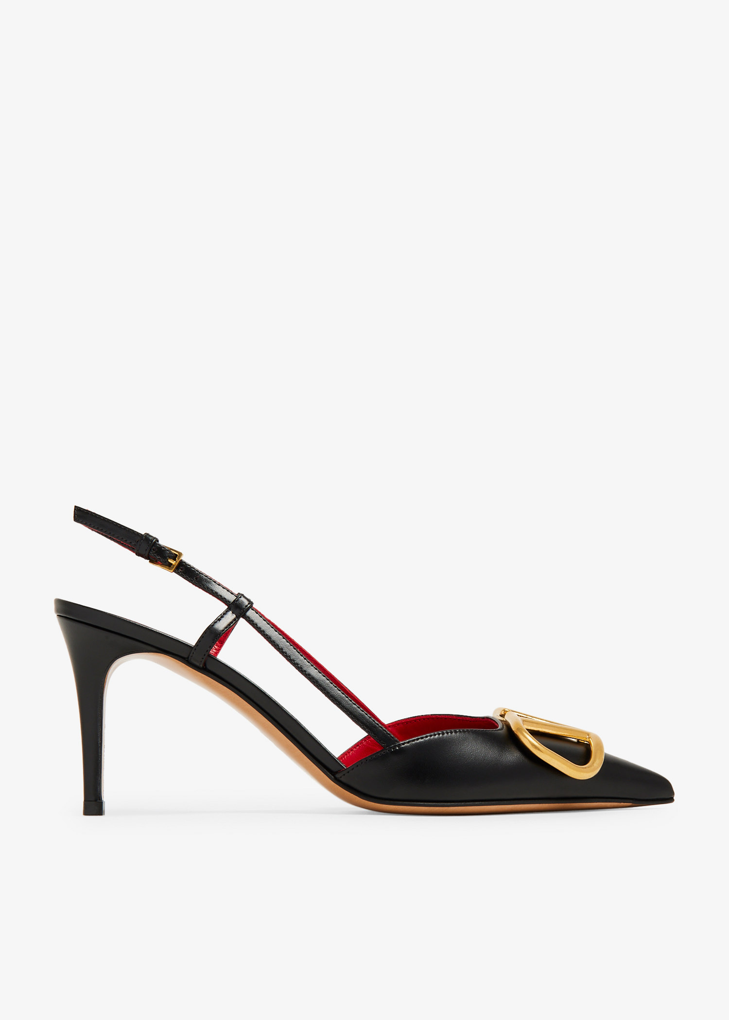 

VLogo Signature slingback pumps, Black