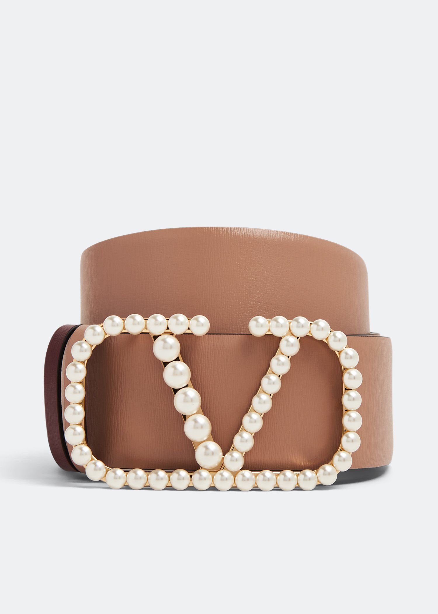 

VLogo Signature reversible belt, Beige