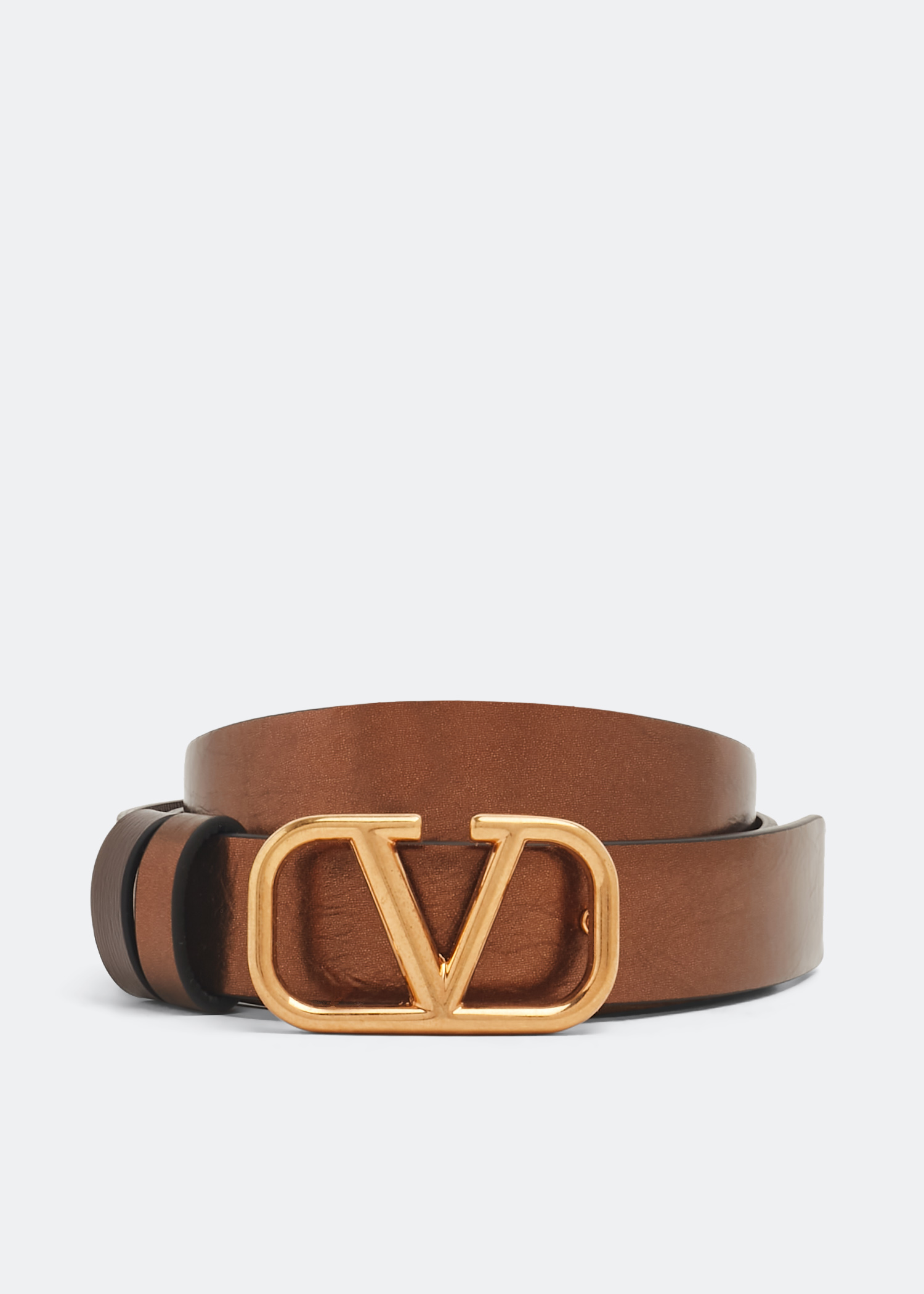 

VLogo Signature reversible belt, Metallic