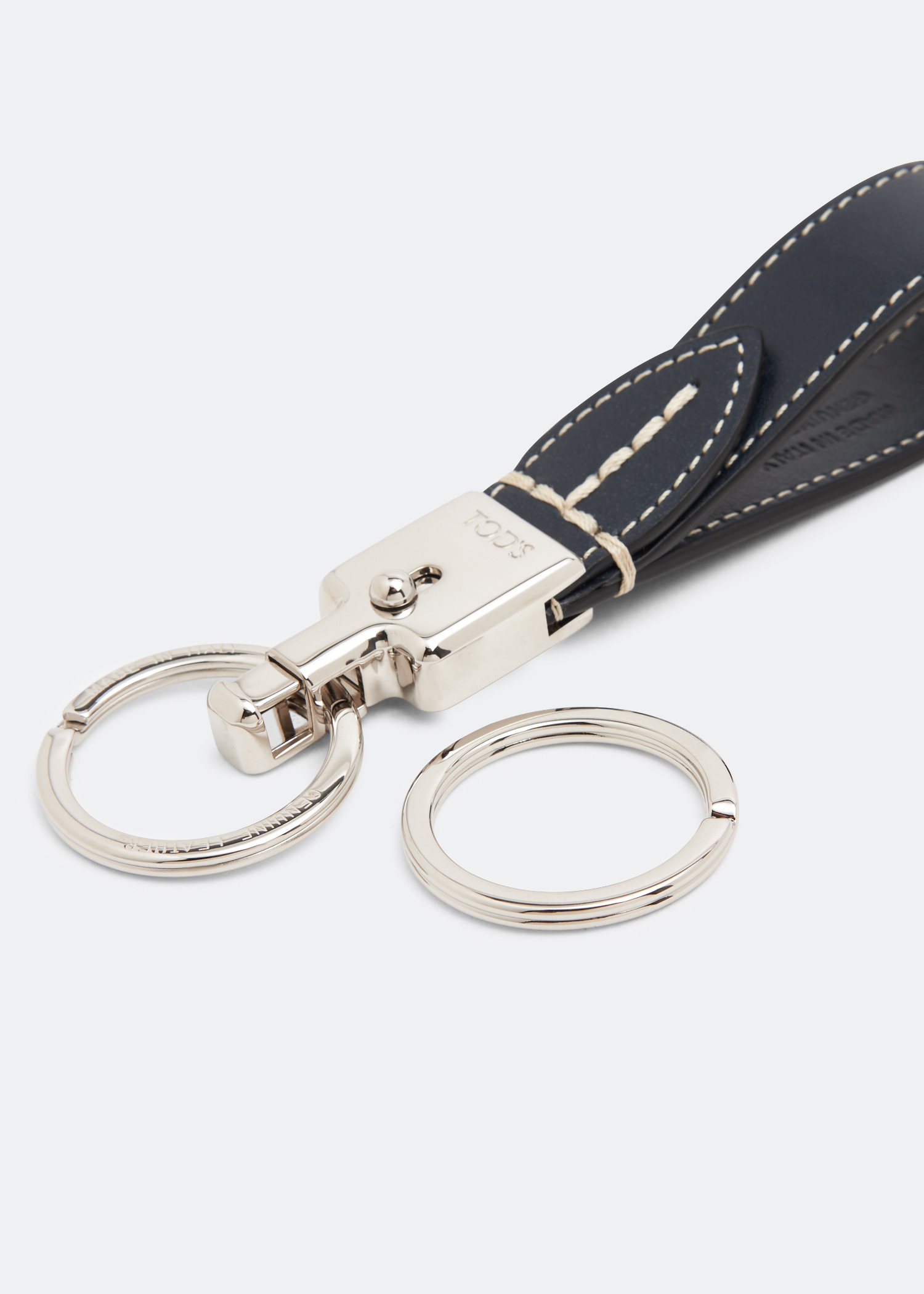 

Leather keyring, Blue