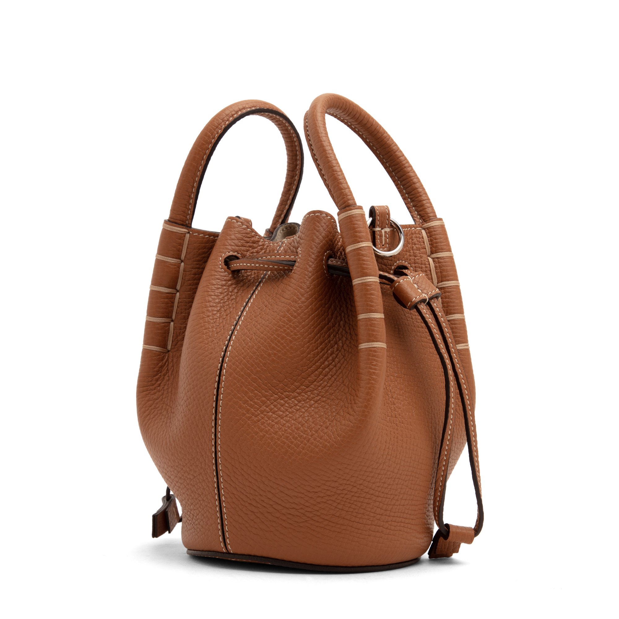 

Micro bucket bag, Brown