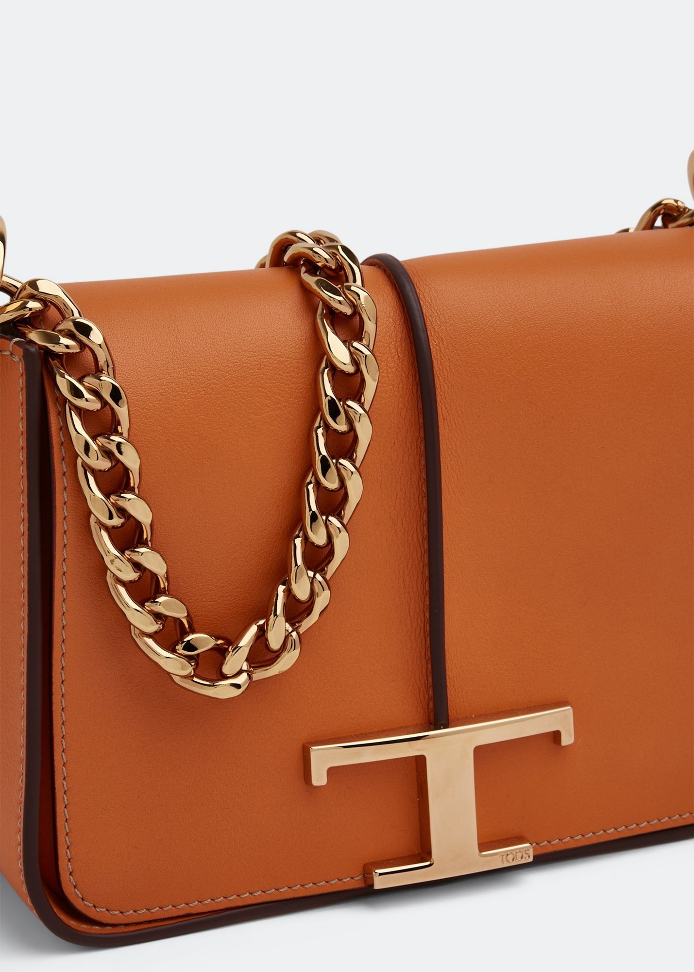 Tod's Timeless leather crossbody bag for Women - Orange in KSA