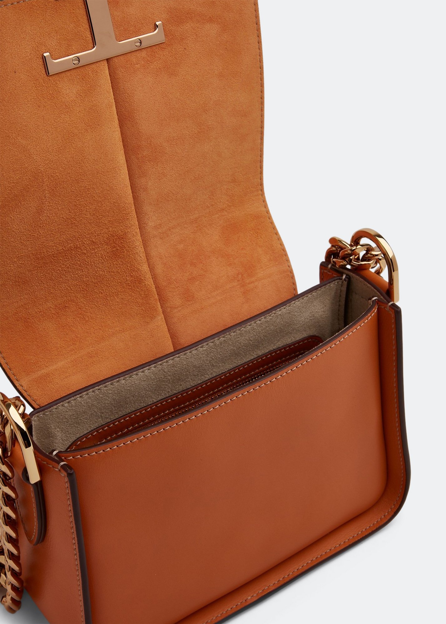 Tod's Timeless leather crossbody bag for Women - Orange in KSA