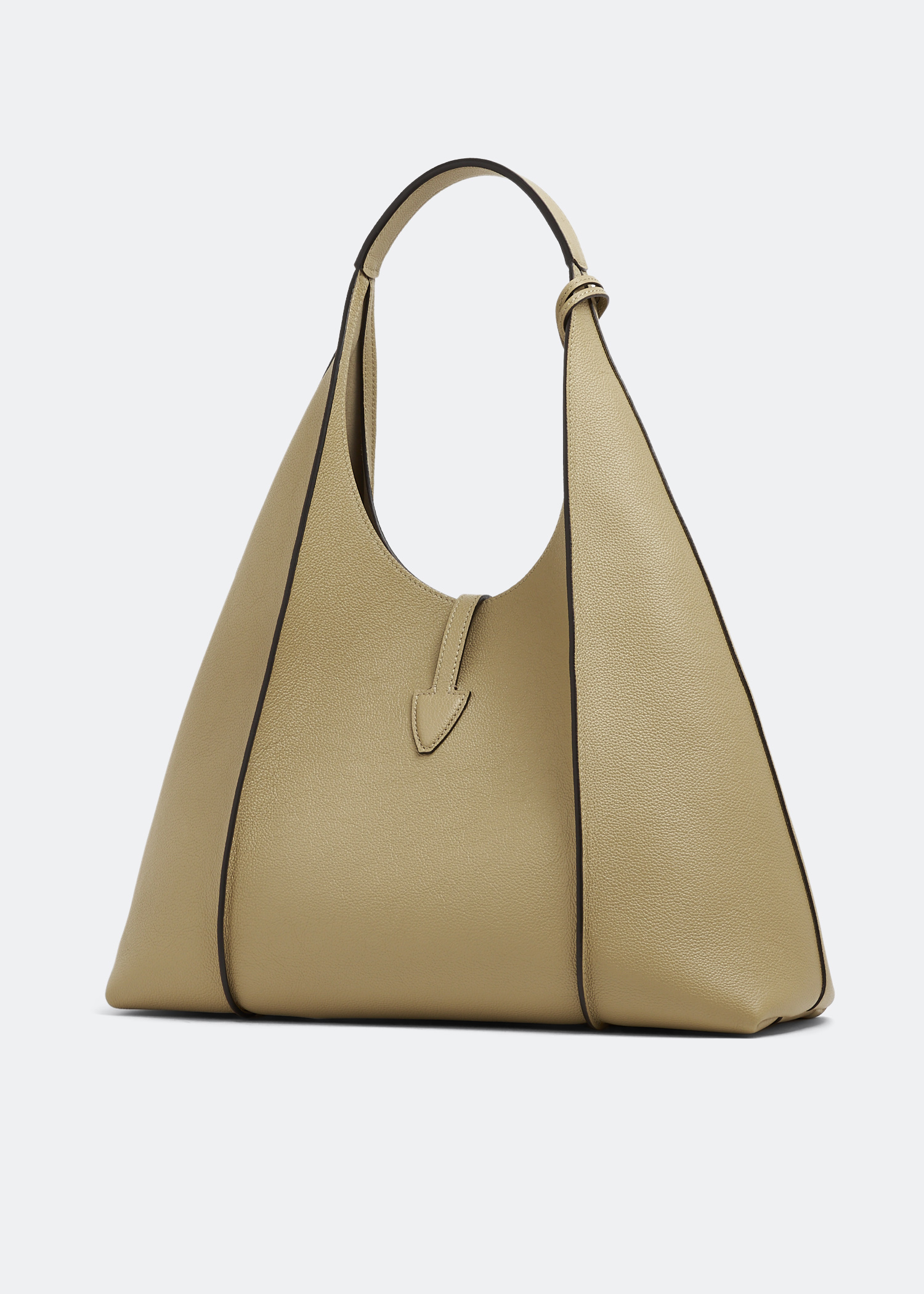 Beige leather best sale hobo bag