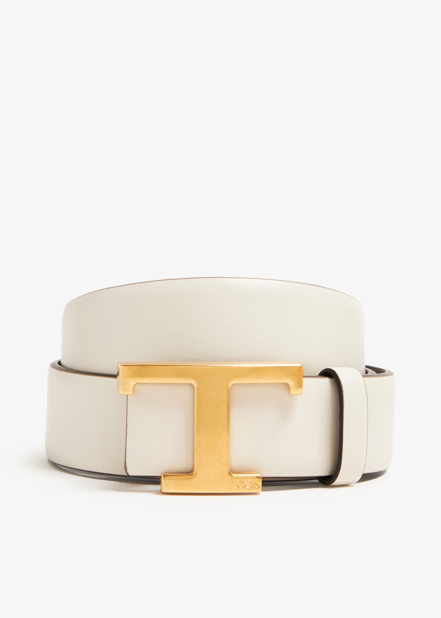 

T Timeless reversible belt, White