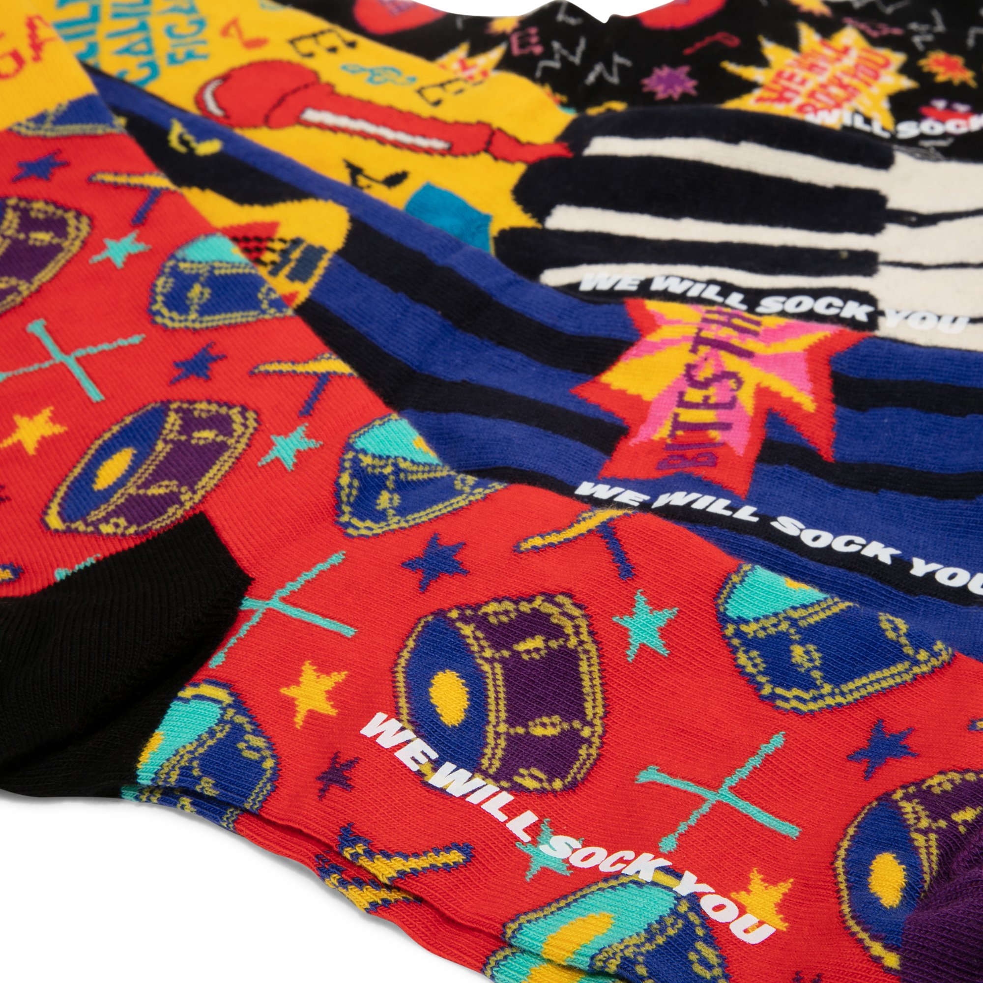 

x Queen 4-pack Crew socks, Prints