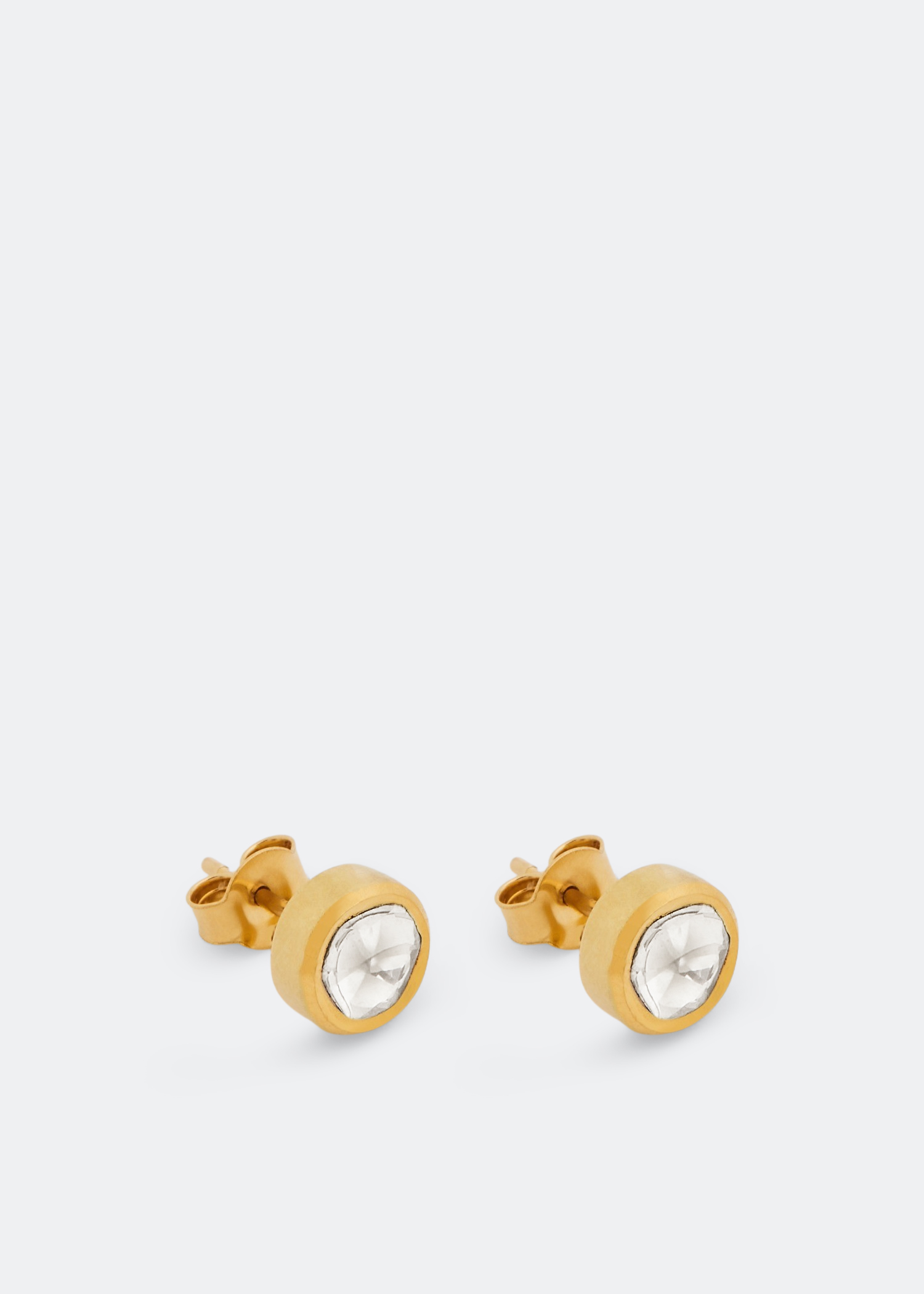 

Diamond circle earrings, Gold