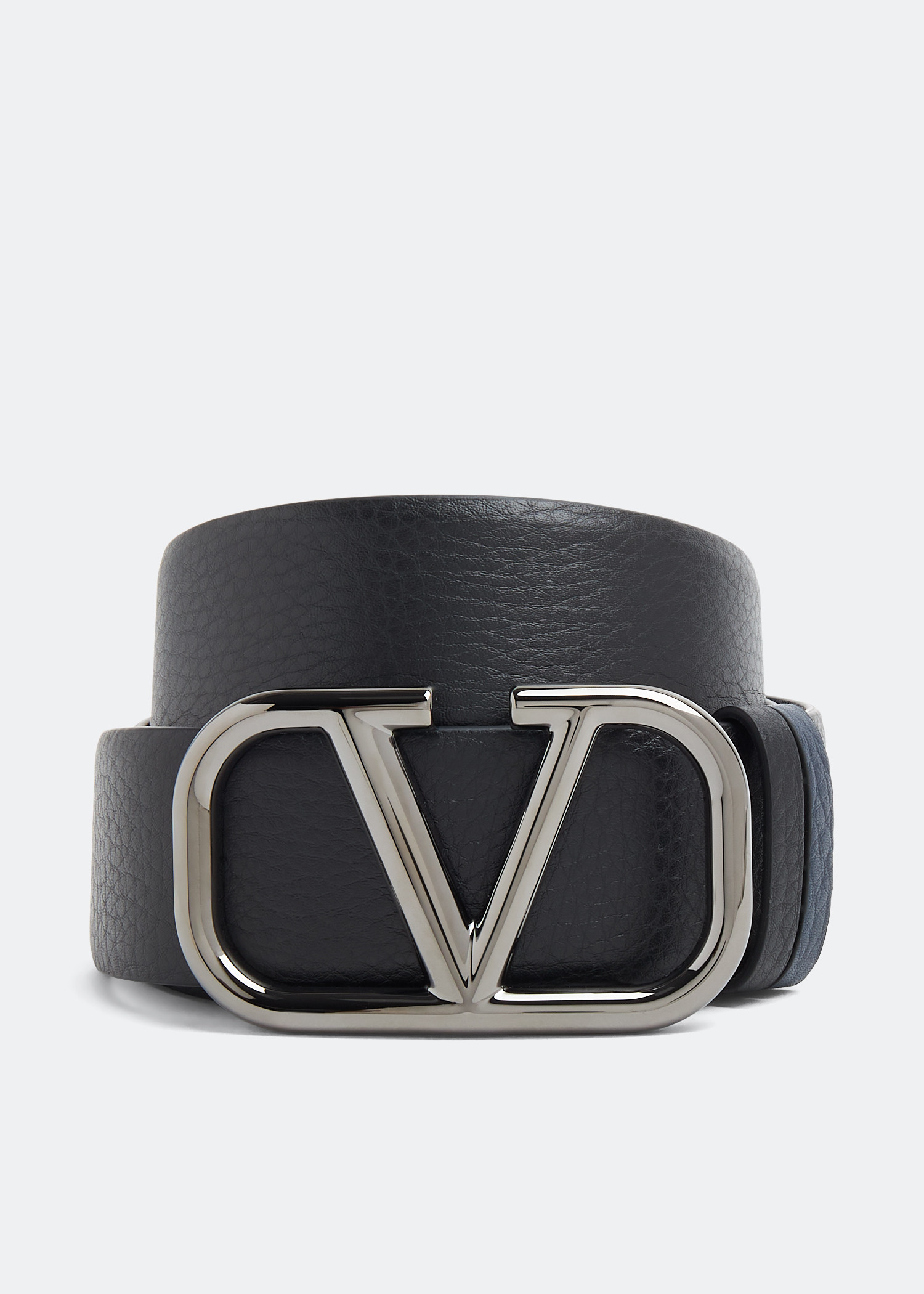 Vlogo Signature Reversible Belt in Elk Print Calfskin 40mm for Man